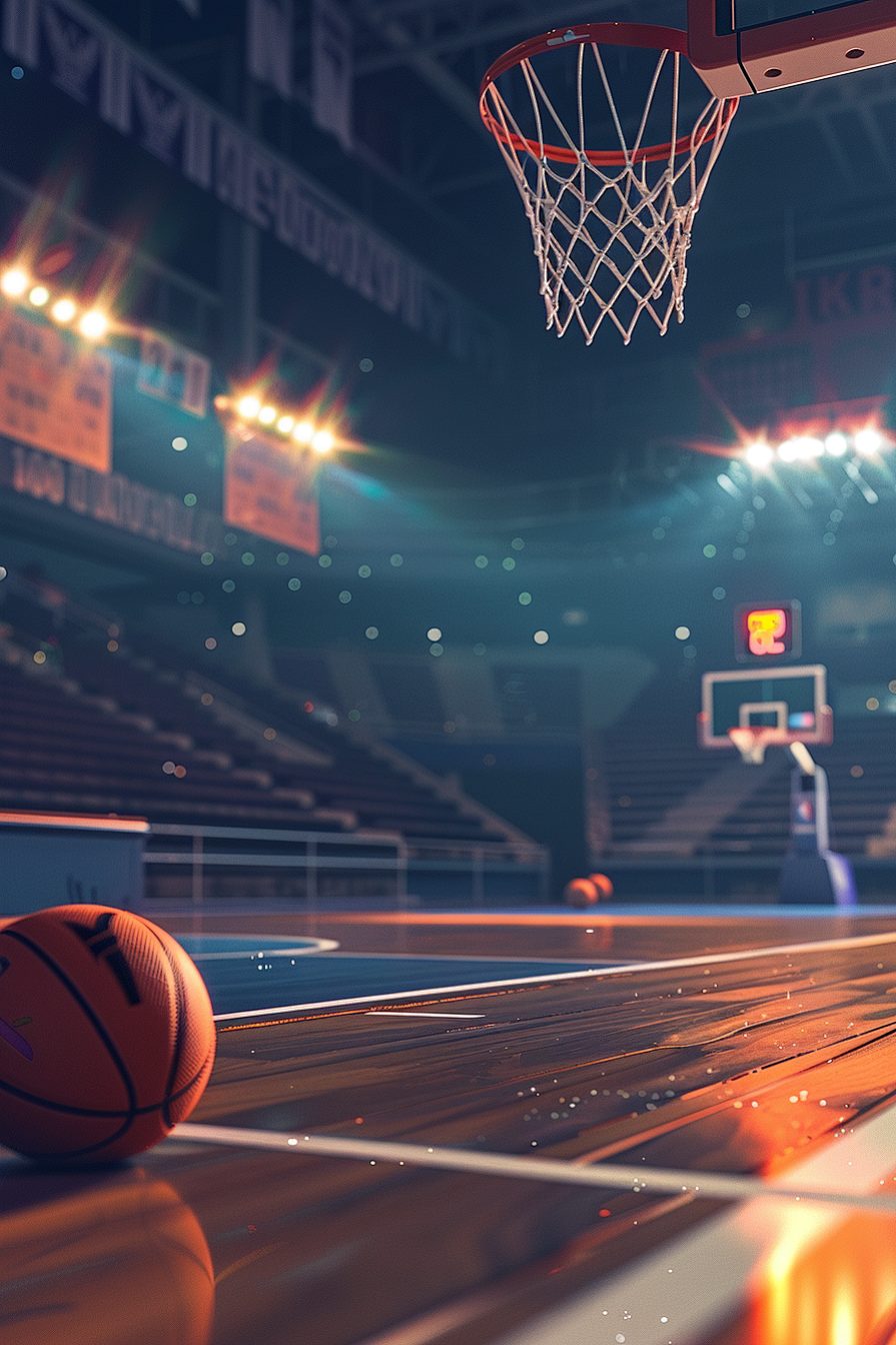 Basketball arena mood visual